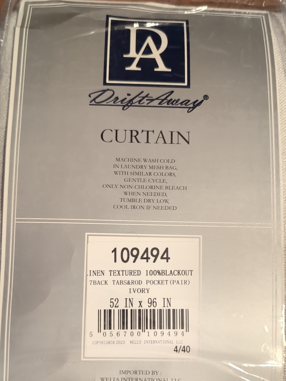 Blackout Ivory Curtains (1 Pair)